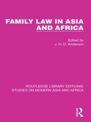 cover image of Family Law in Asia and Africa